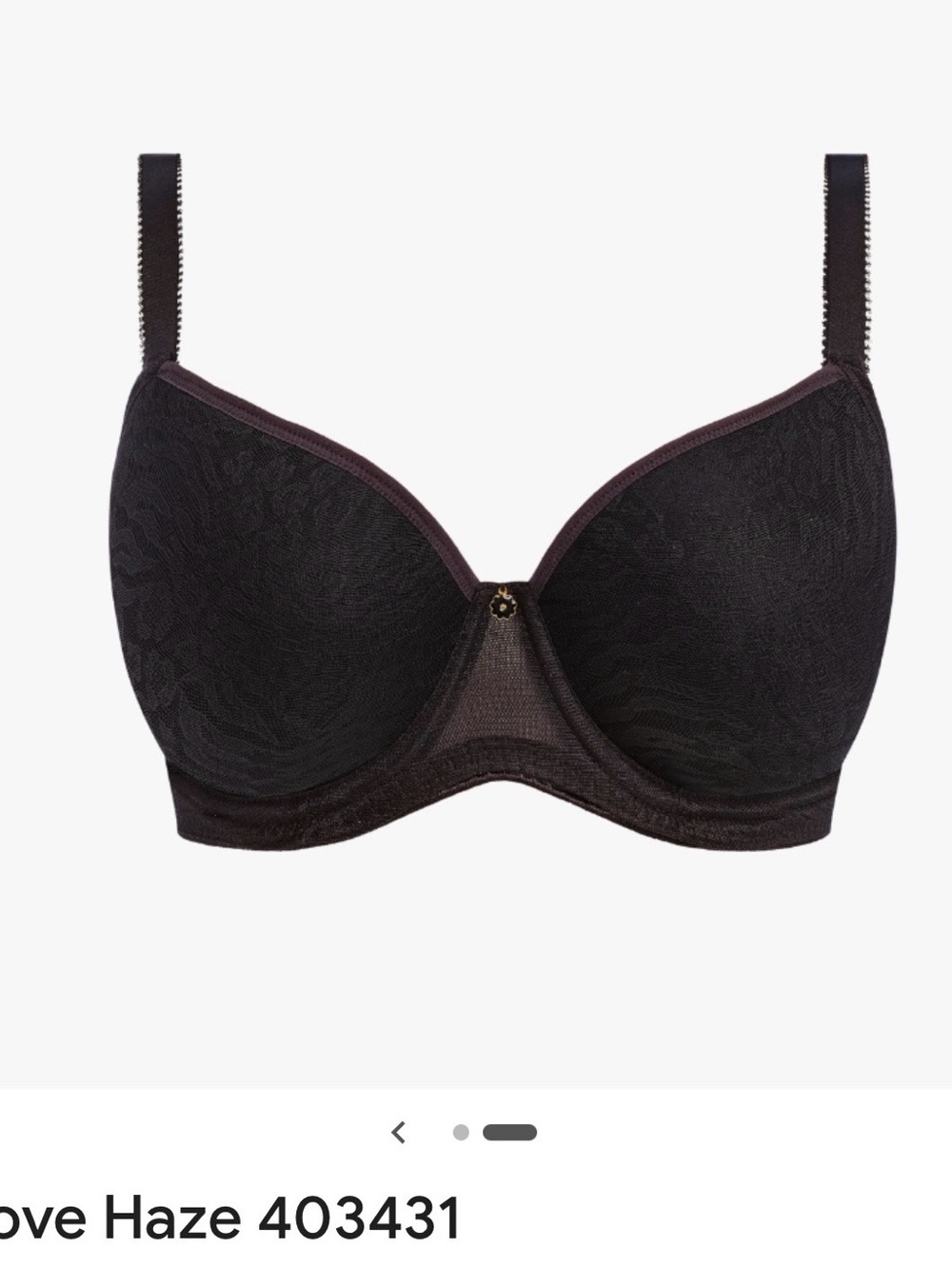 Freya Black Lace Underwire Moulded Bra